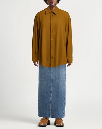 Woman Shirt Mustard Size M Polyester, Elastane