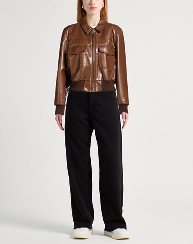 Woman Jacket Brown Size XS Polyester
