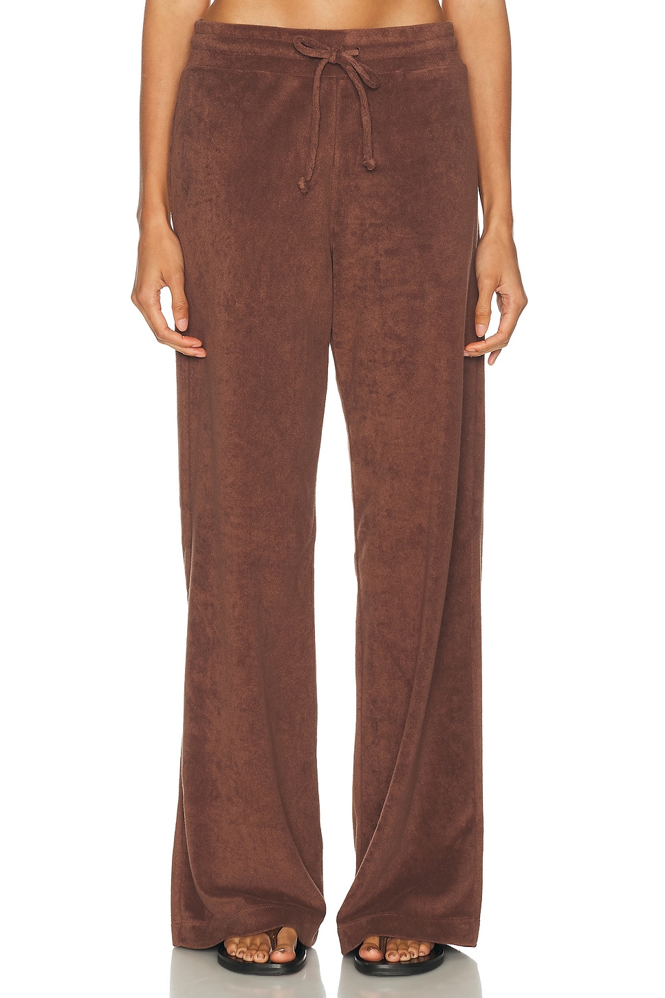 YEAR OF OURS Terry Vacation Pant in Chocolate Brown - Brown. M also in L