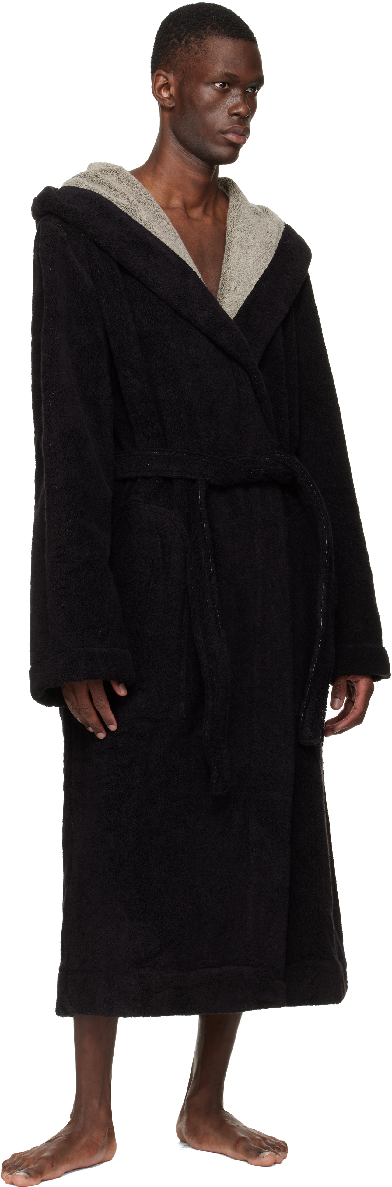 Black Temple Beach Bathrobe
