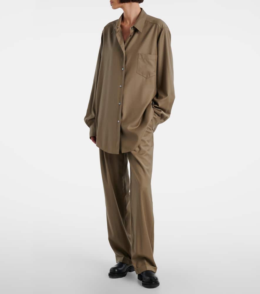 Sorina high-rise virgin wool pants
