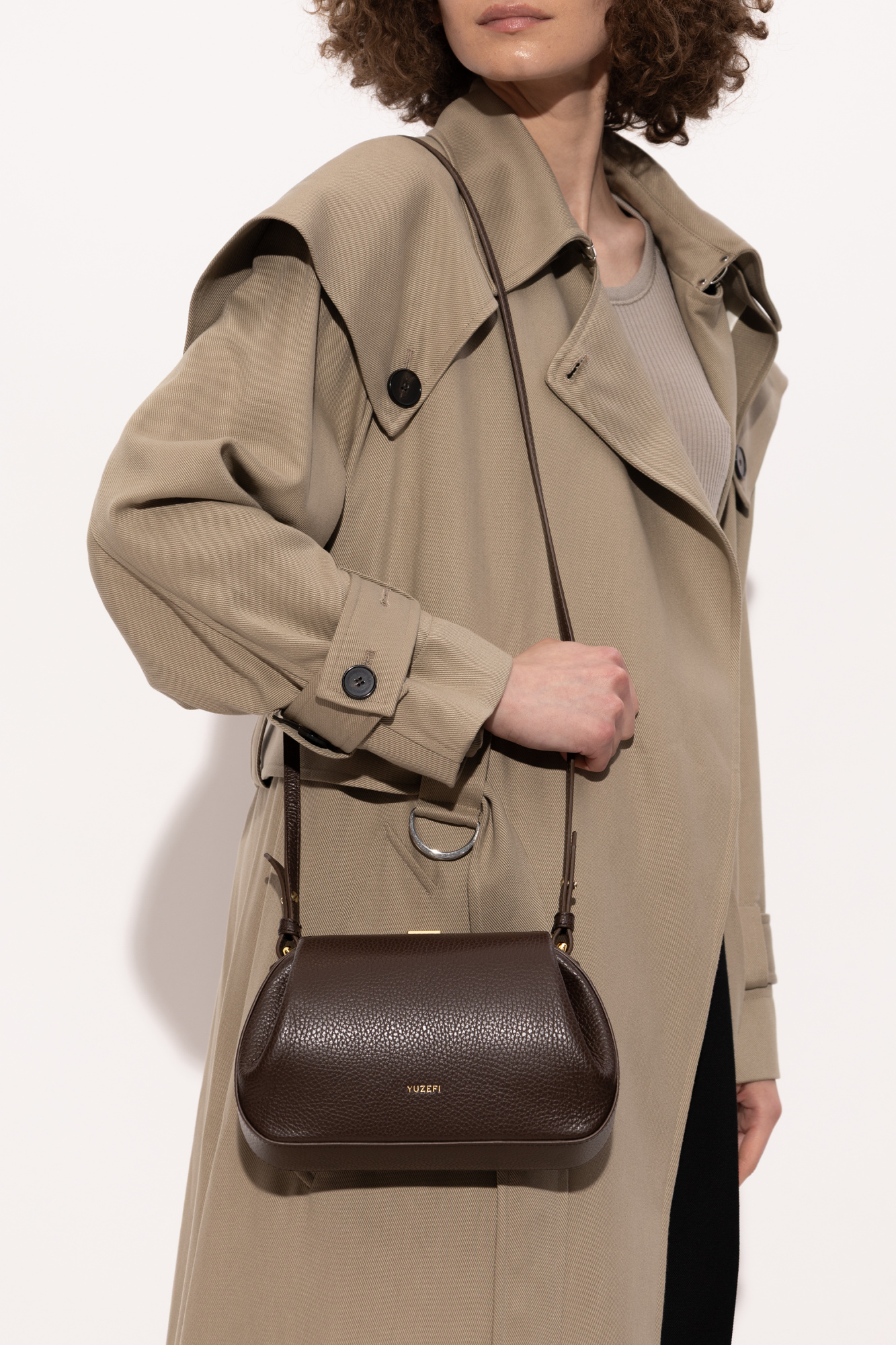 Shoulder Bag "Oyster Mini", Women's, Brown