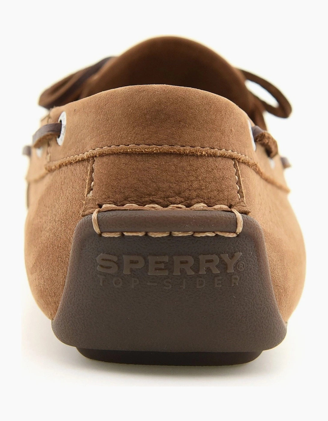 Men's Sperry Orland 2-Eye Driver Leather Men's Tan Boat Shoes - Brown