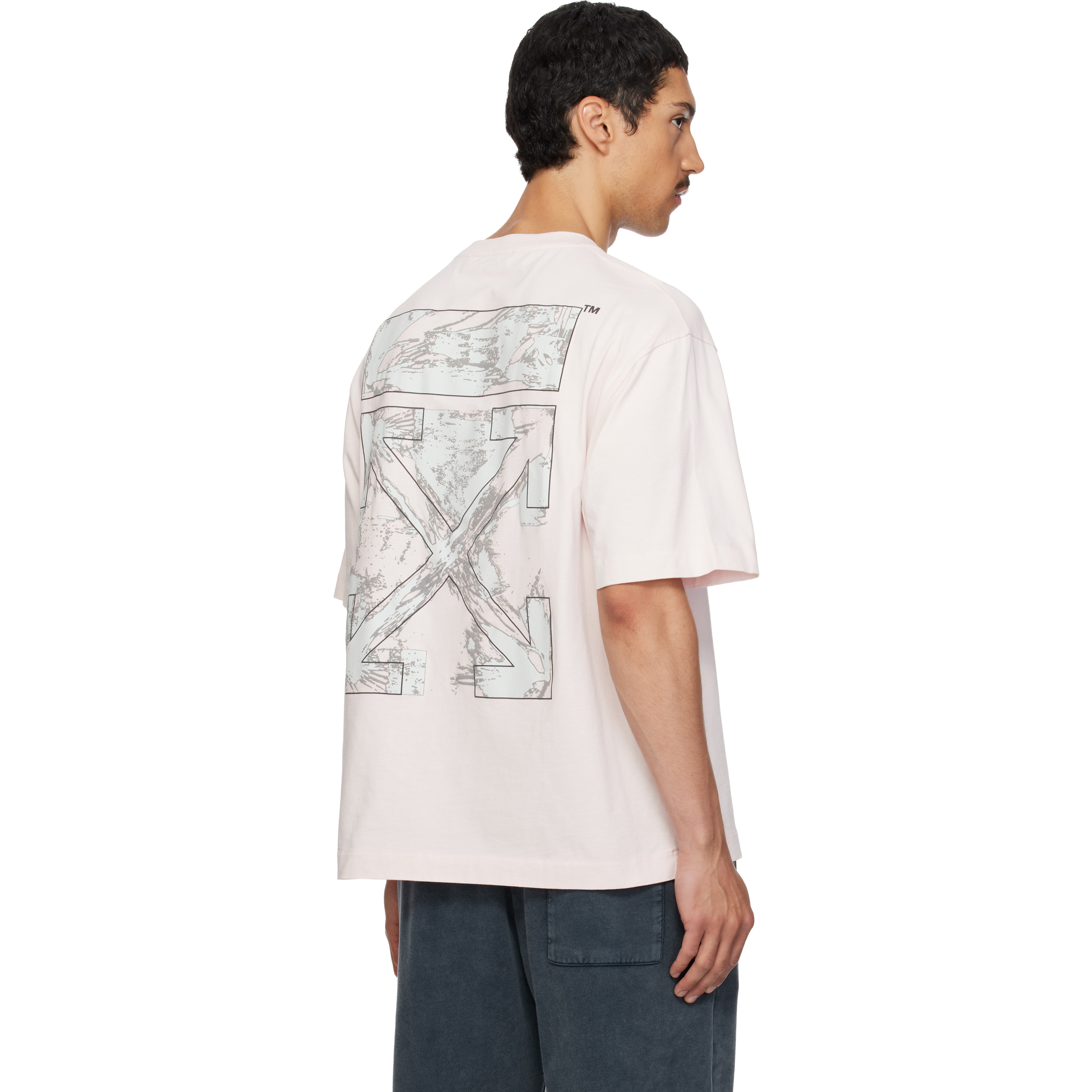 Pink Rubbed Paint Arrow Skate T-shirt