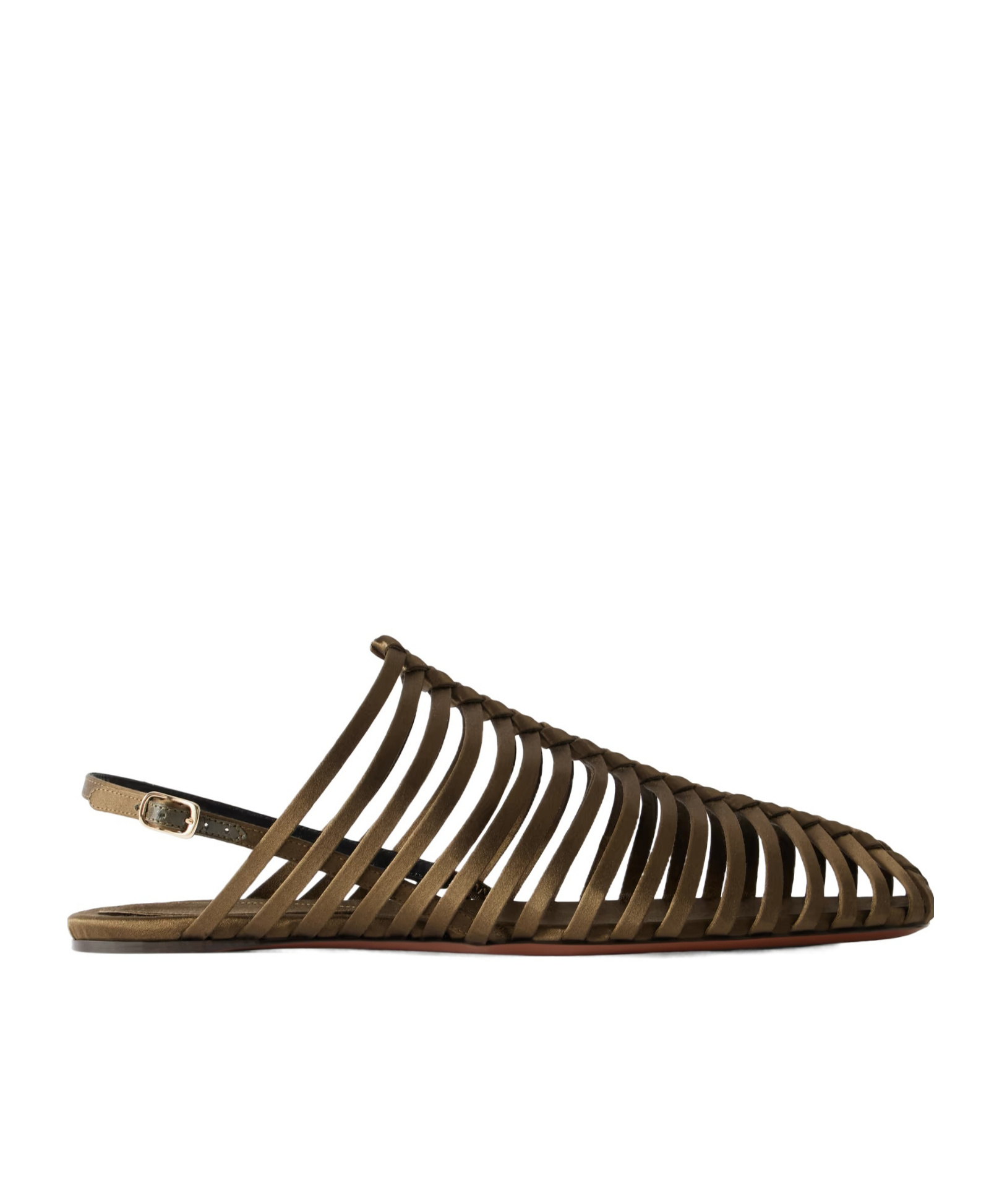 Braided satin ballet flats