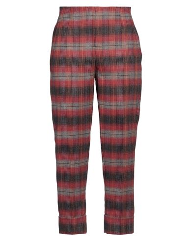 Nenè Woman Pants Brick Size 12 Wool, Polyamide, Elastane
