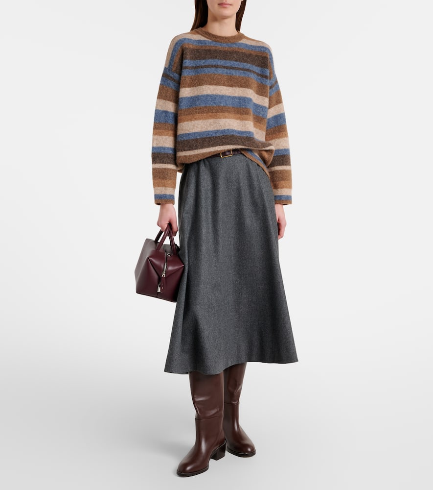 Smmvolare striped alpaca-blend sweater