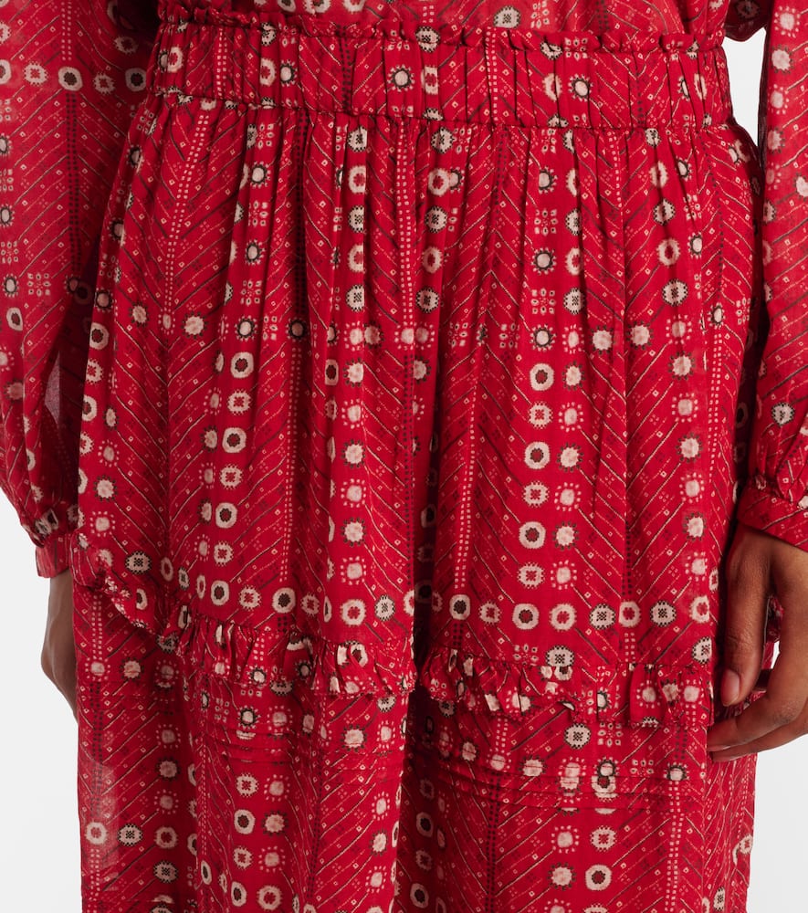 Diya printed cotton maxi skirt