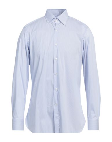 Man Shirt Light blue Size 15 Cotton, Polyamide, Elastane
