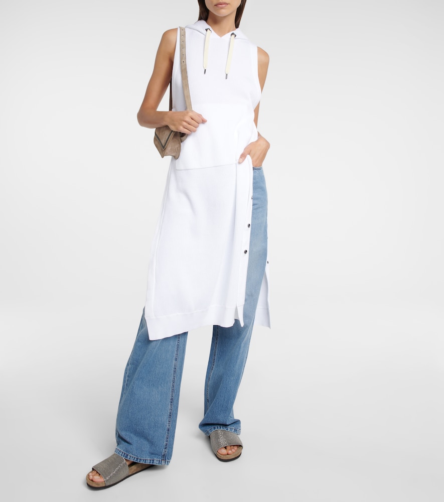 Hooded midi dress