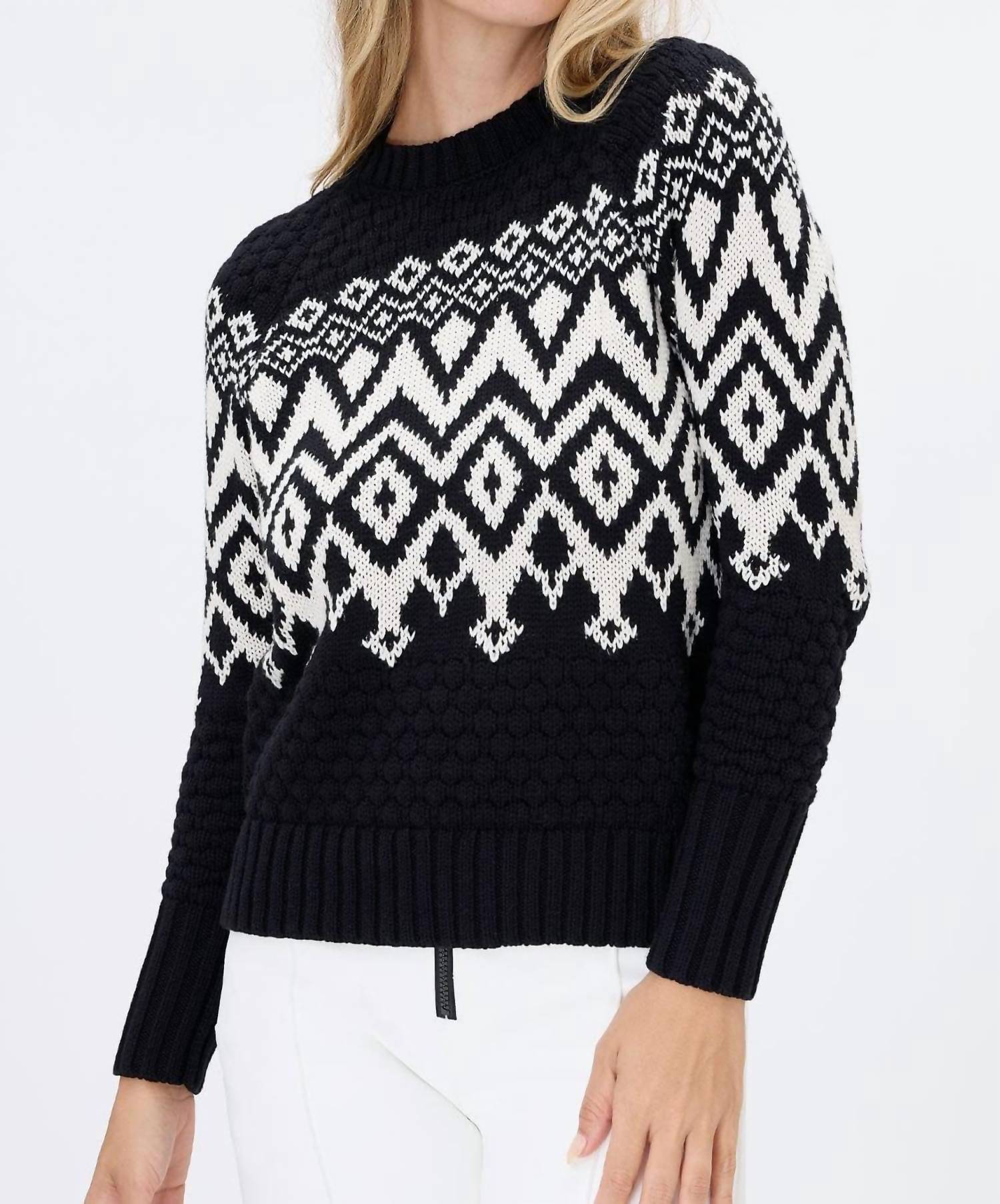 Selena Ii Crew Neck Sweater In Black