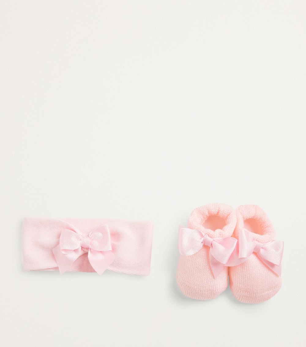 Bow Booties And Headband Set (1-9 Months)