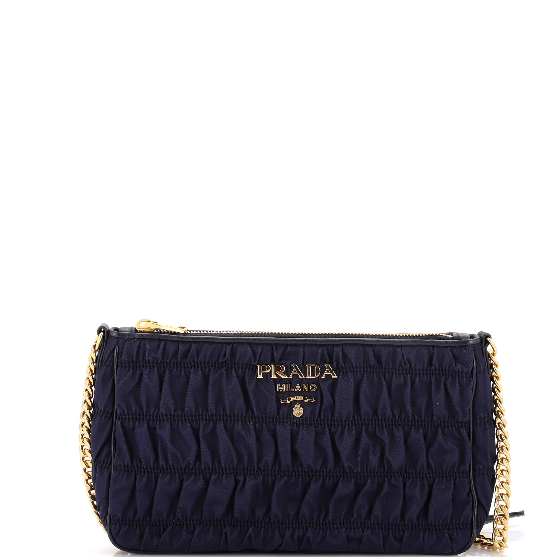 Gaufre ZIp Crossbody Quilted Tessuto Small