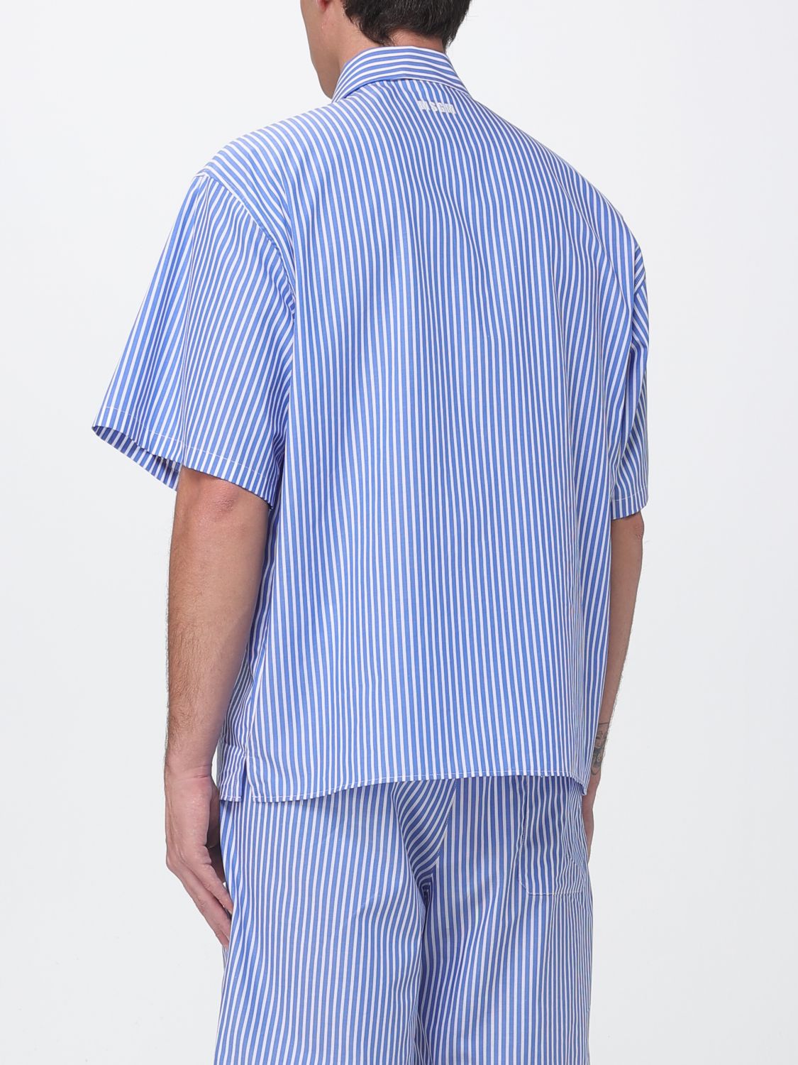 Shirt Men color Gnawed Blue