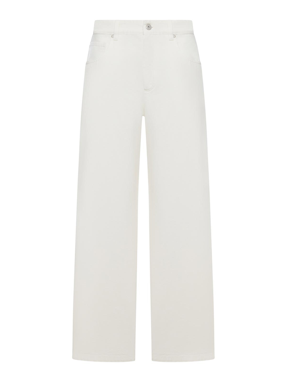 Wide Leg Cotton Trousers