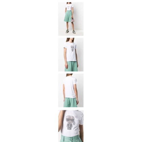Ironik Karl gem-embellished T-shirt - White