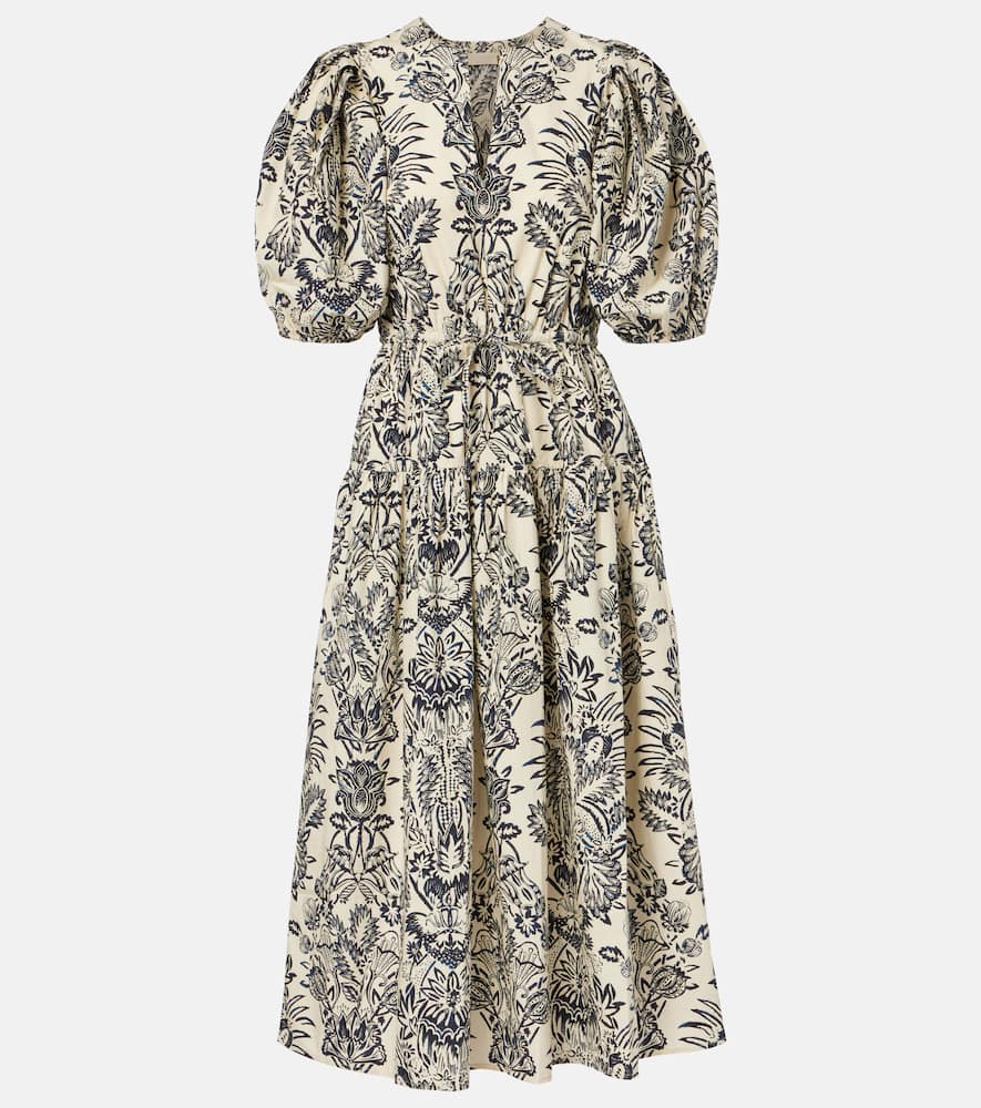 Harriet printed cotton poplin midi dress