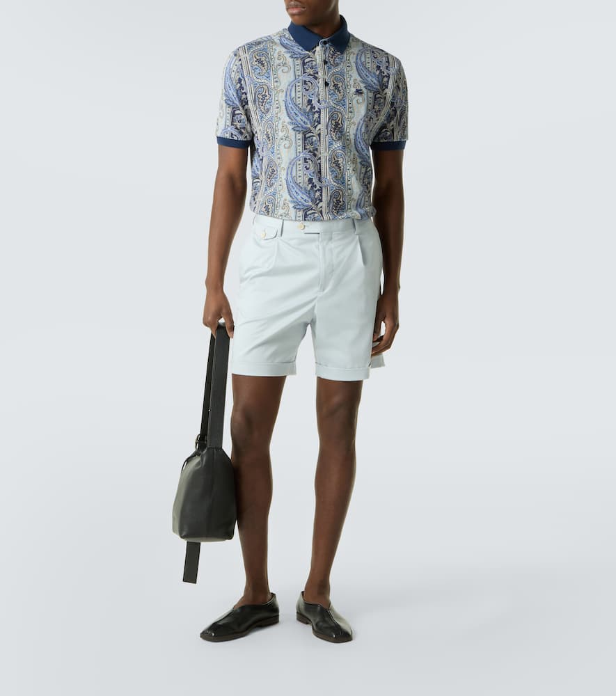 Paisley cotton polo shirt