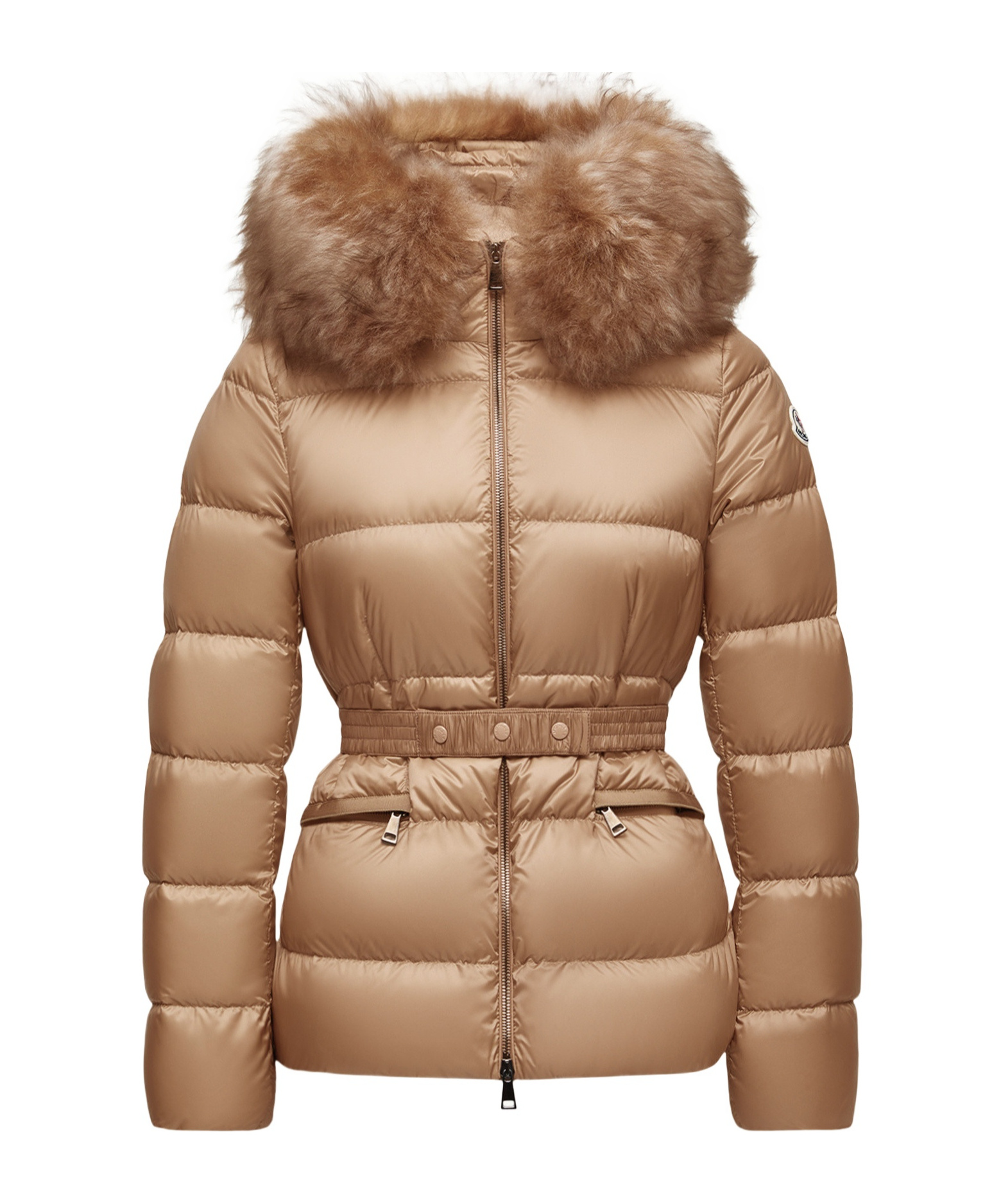Boed Hooded Shearling-Trimmed Short Down Jacket
