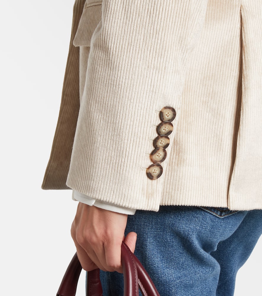 Sevyn double-breasted cotton-blend corduroy blazer