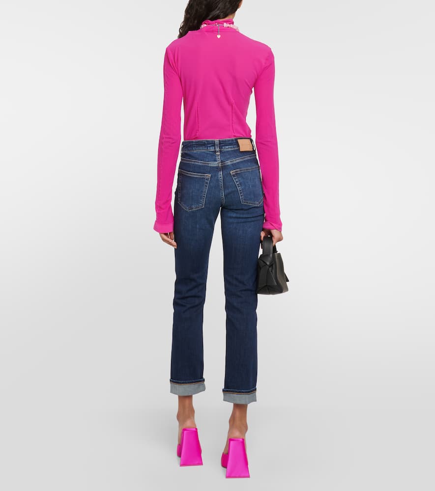 Girlfriend mid-rise slim jeans