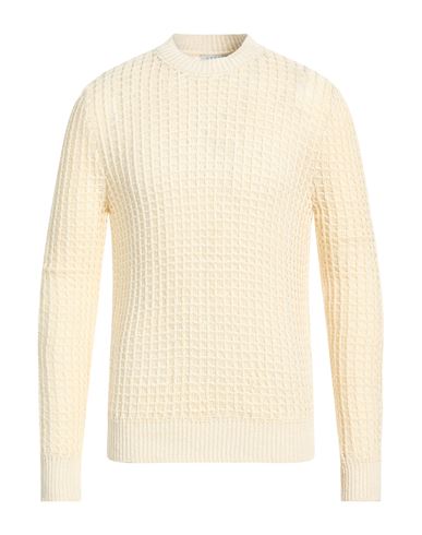 Man Sweater Ivory Size 38 Linen, Silk