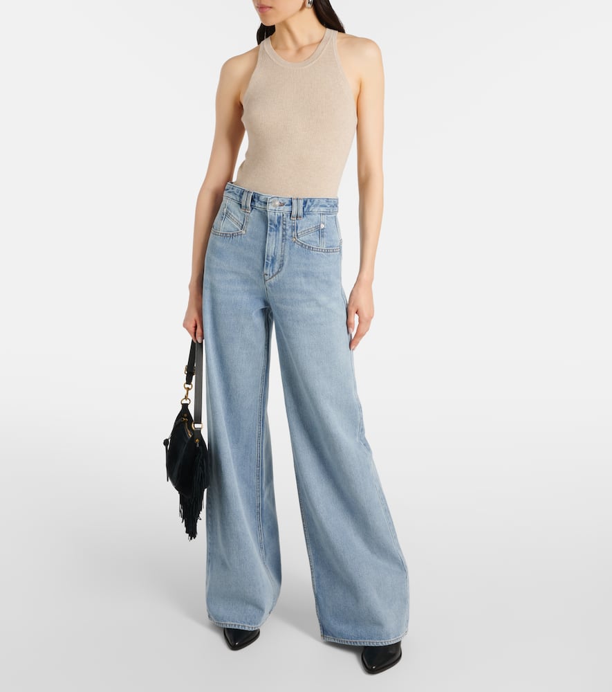 Lemony wide-leg jeans