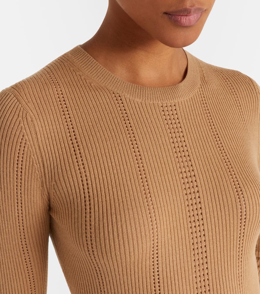 Imagene belted wool midi dress