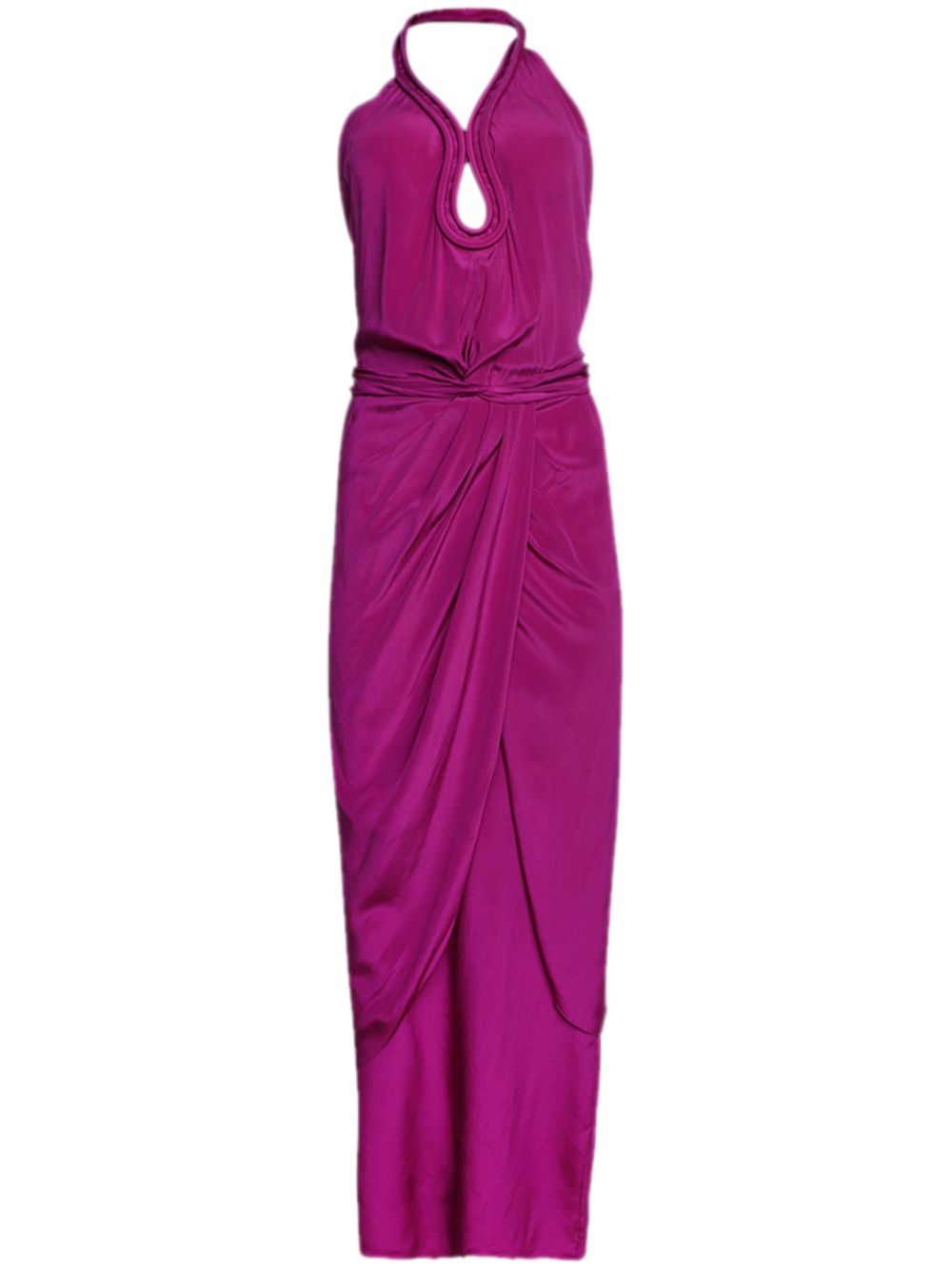 Adinkra halterneck maxi dress - Purple