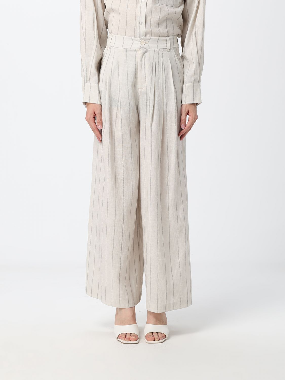 Pants Woman color Ecru