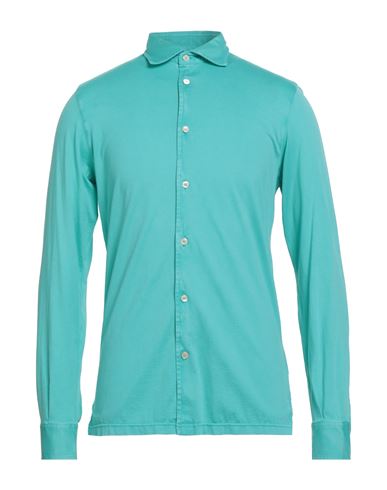 Man Shirt Turquoise Size 40 Organic cotton