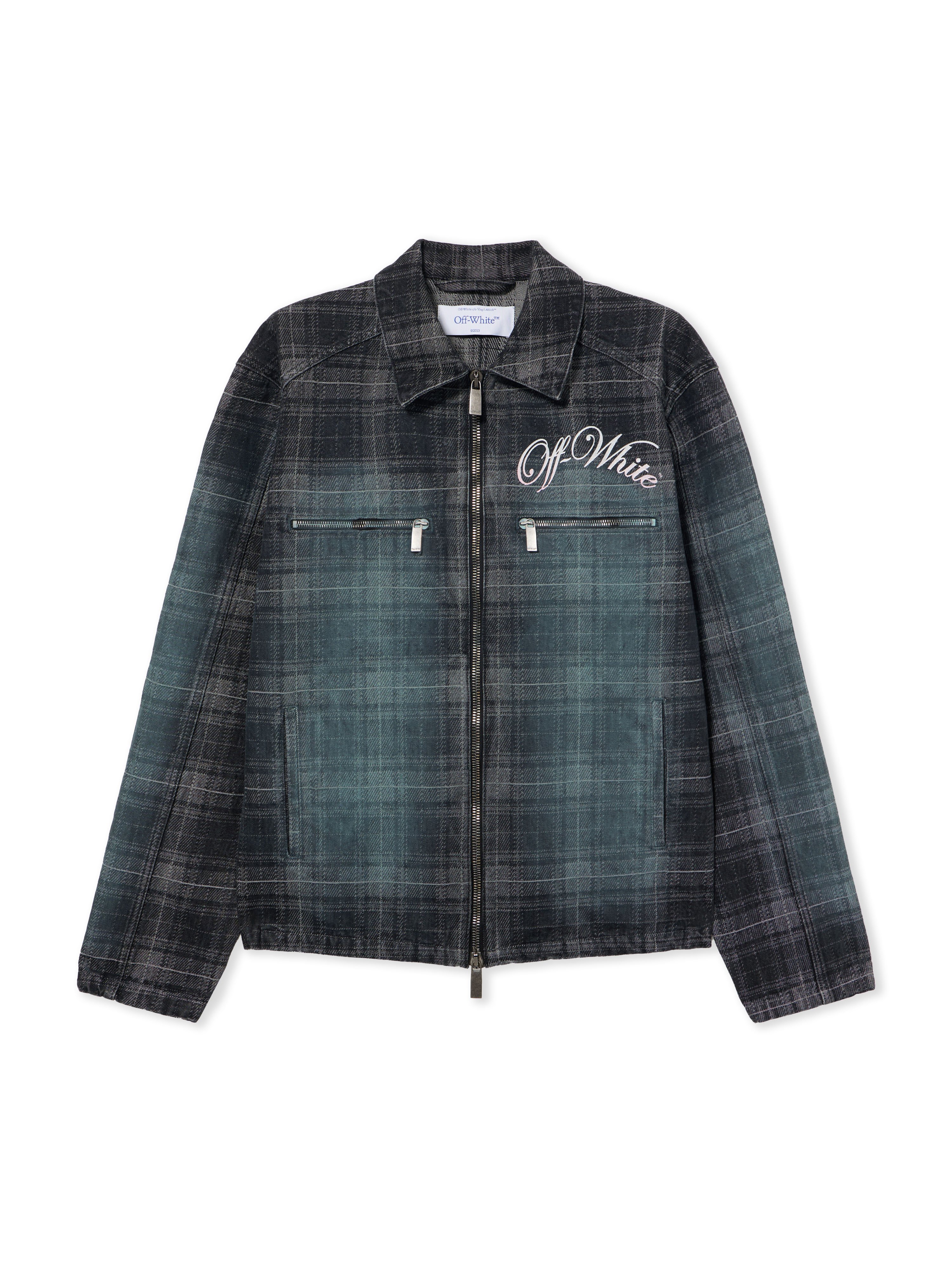 Check Jacquard Skate Coach Denim Jacket
