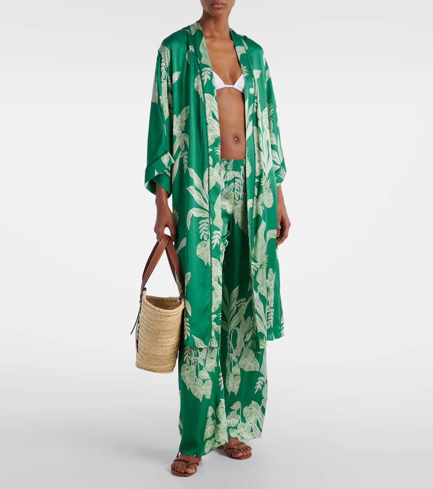 Erica floral satin kaftan