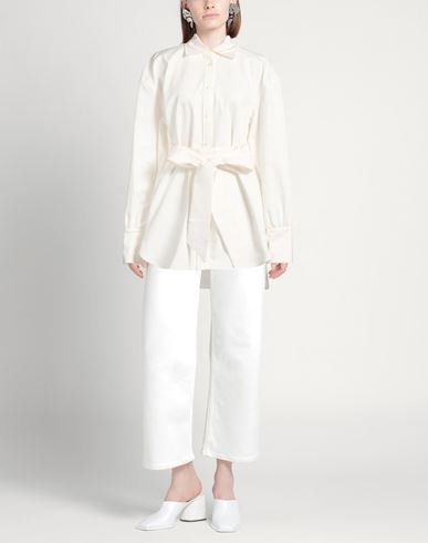 Woman Denim shirt Ivory Size 6 Cotton