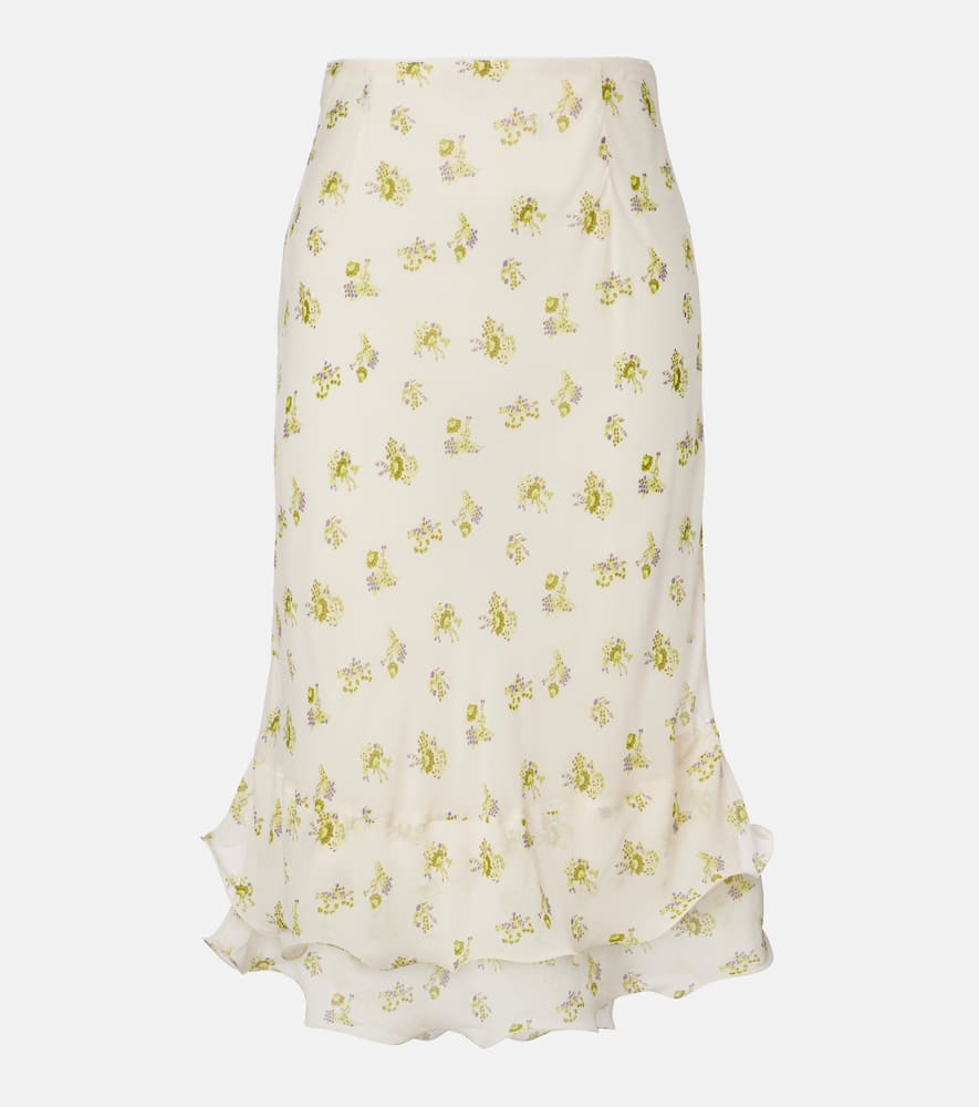 Airy Daydream floral midi skirt