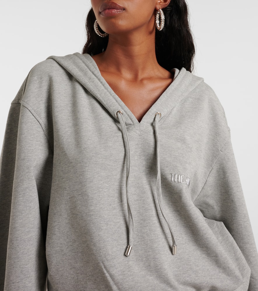Cotton-blend jersey sweatshirt dress