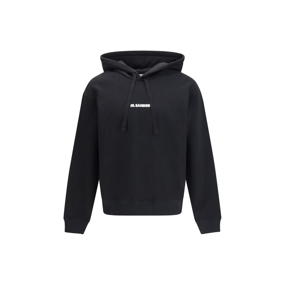 Logo-Print Cotton Hoodie — Black