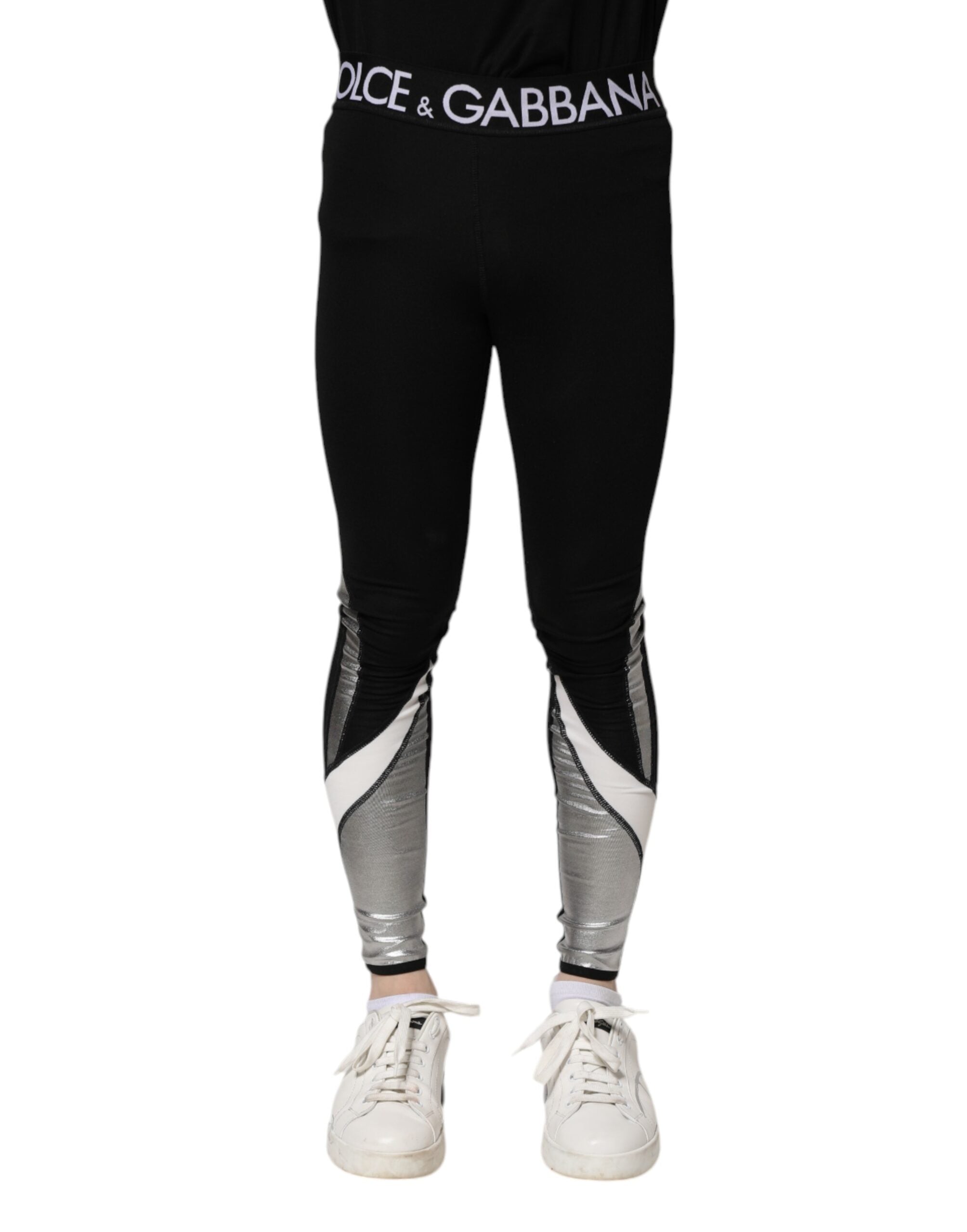 Nylon Skinny Leggings — Black