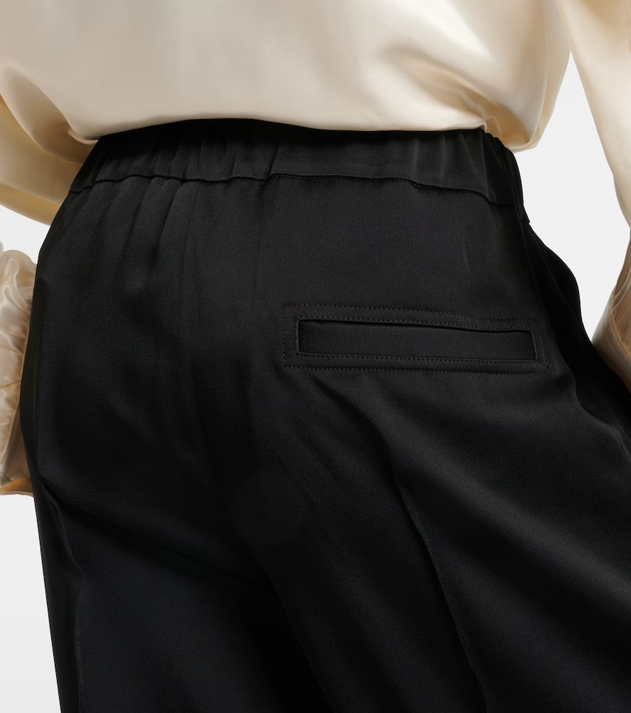 Satin wide-leg pants