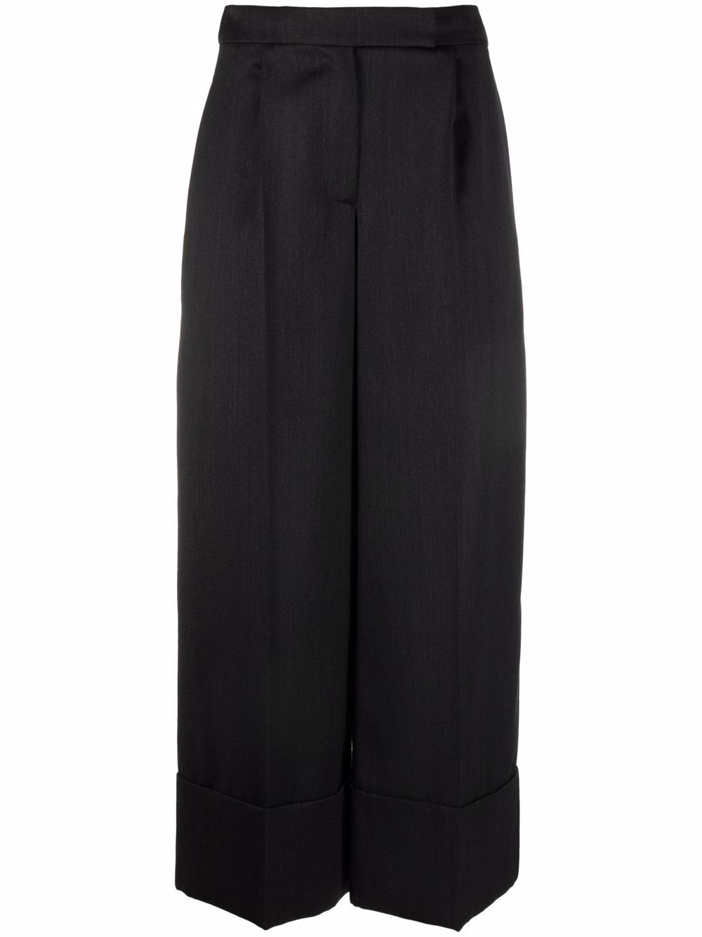 Cropped wide-leg trousers - Grey