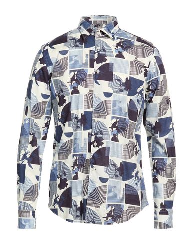 Man Shirt Blue Size 15 ½ Linen, Cotton