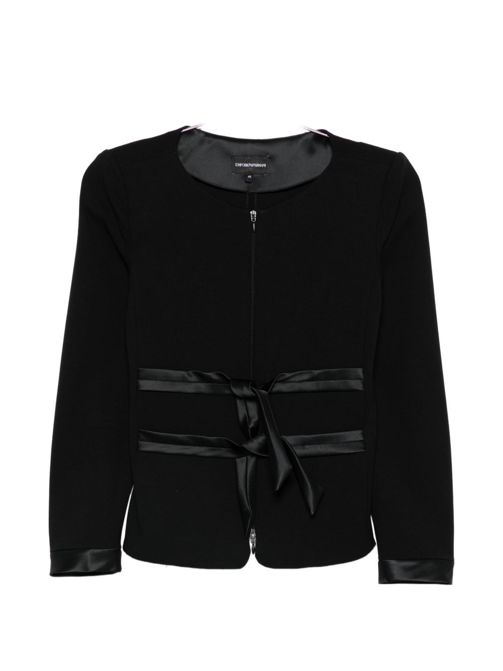 Collarless Zip-Front Jacket