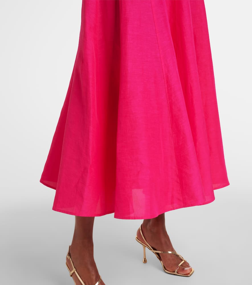 Balloon-sleeve maxi dress