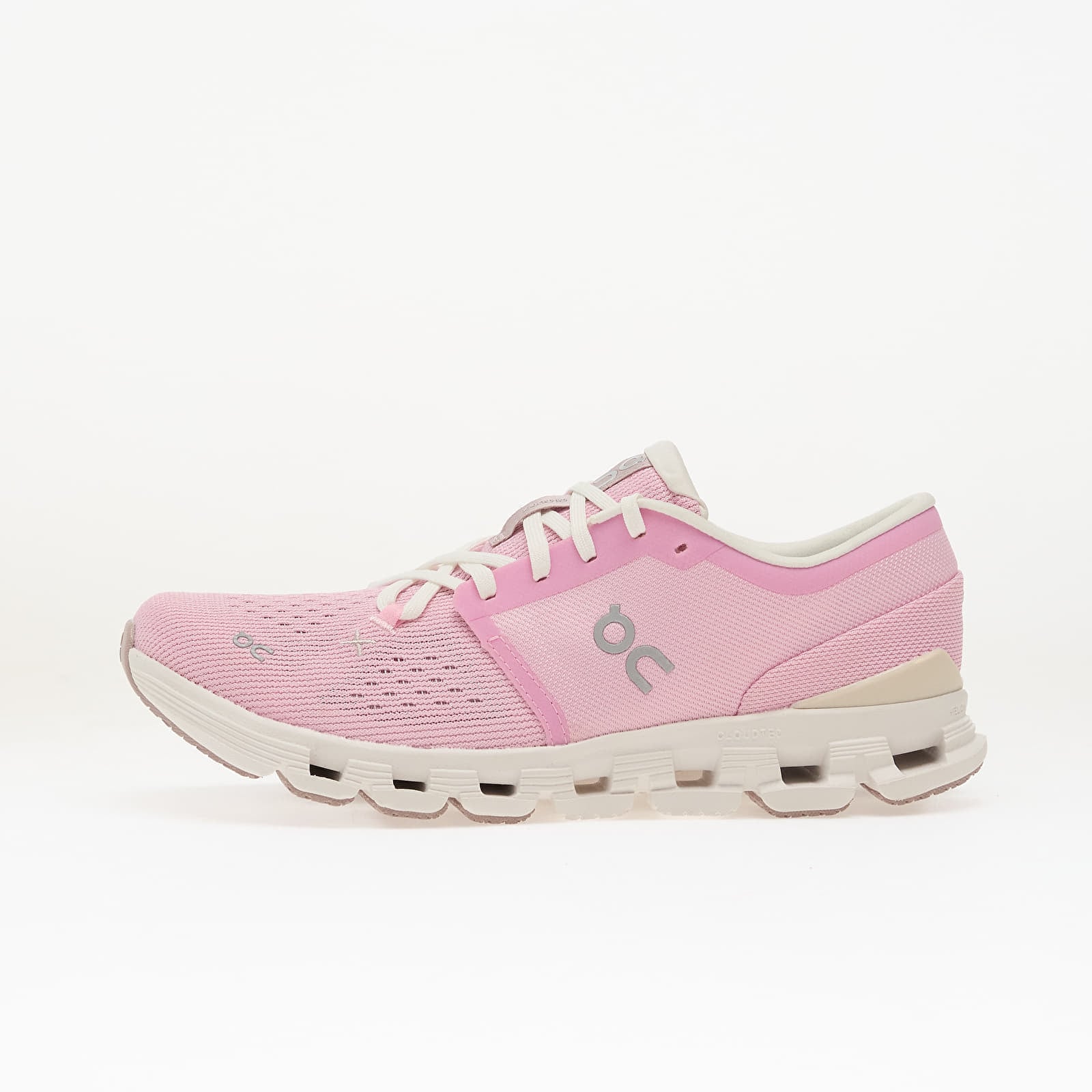 On Cloud X 4 Sneaker in Petal & Sand - Pink.  9.5 also in 10, 5, 5.5, 6, 6.5, 7, 7.5, 8, 8