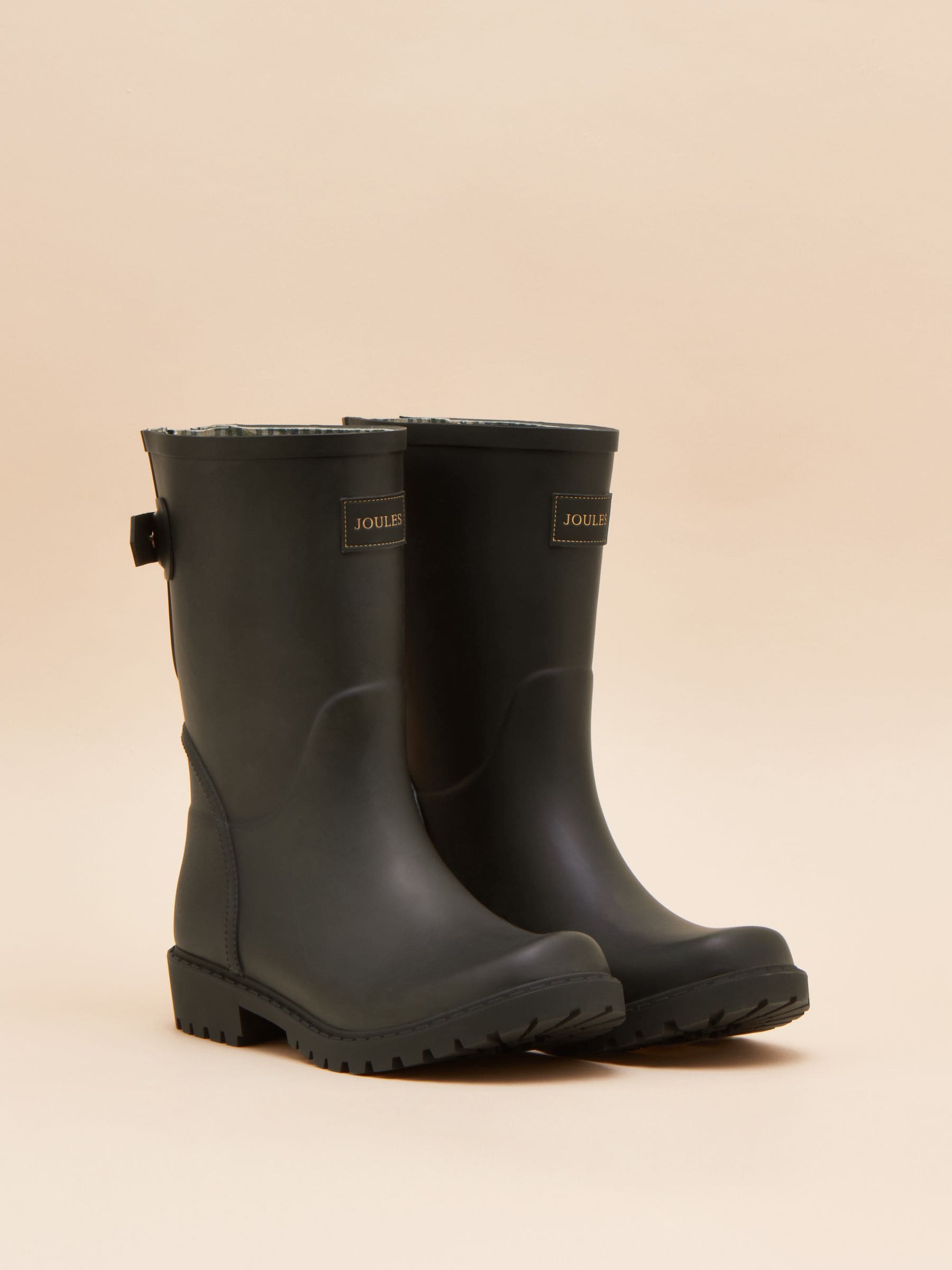 Wistow Black Adjustable Mid Calf Wellies