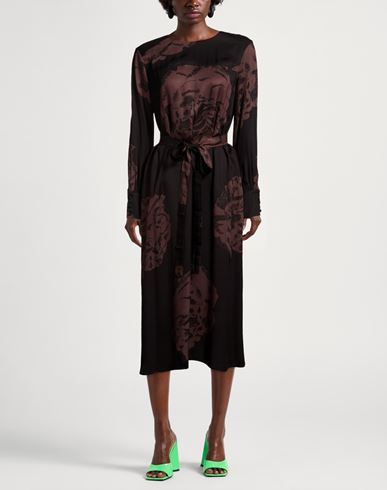 Woman Midi dress Black Size 4 Viscose
