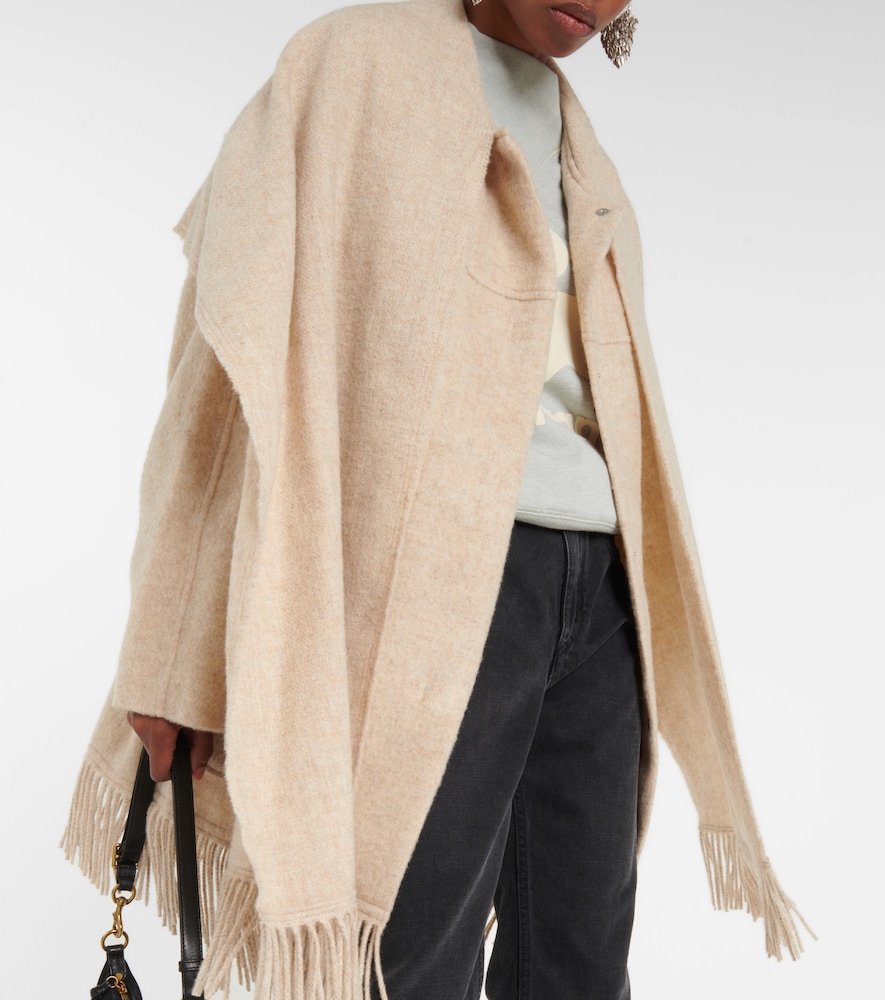 Faty scarf-detailed wool-blend coat
