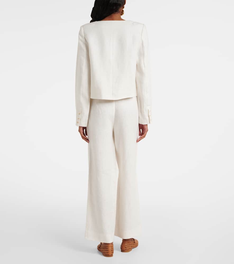 Emma cropped linen jacket