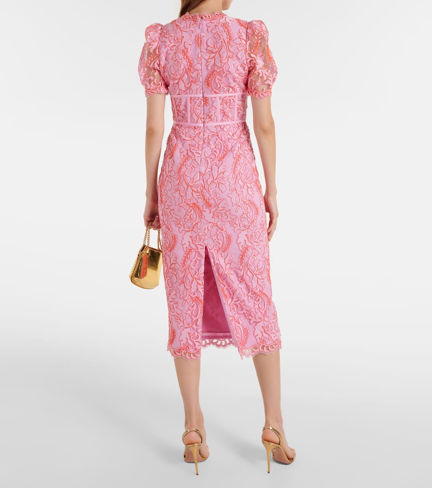 Rebecca Vallance Maribella bow-detail lace minidress