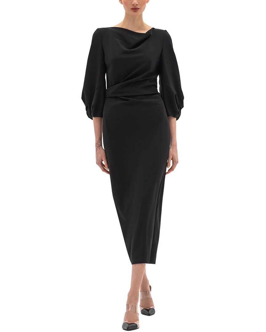Wool-Blend Midi Dress